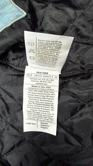 Casaco Carhartt Azul Claro Ganga com capuz