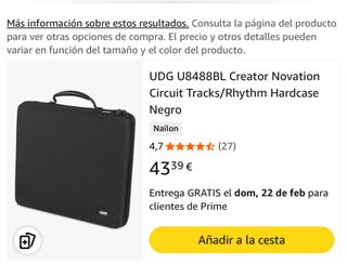 UDG Novation Circuit Hardcase Negra