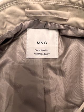 Gabardina Mango Beige Talla XS