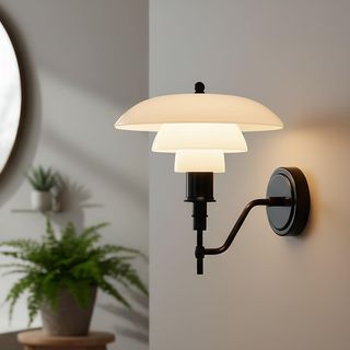 B·LED aplique Marshal Vintage E27 cristal ópal