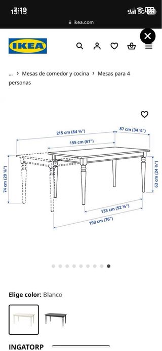 Tavolo Ikea Ingatorp Bianco