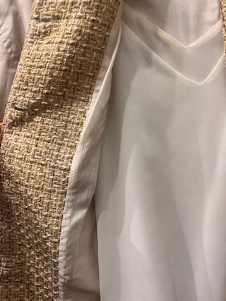 Chaleco Zara Dorado Vestir