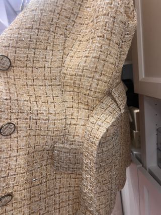 Chaleco Zara Dorado Vestir