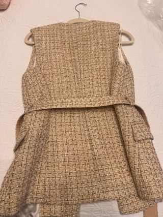 Chaleco Zara Dorado Vestir