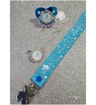 Chupete, Cadena y Chupetero Tous Azul