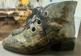 2 pares de Botines piel tacón medio mujer talla 36