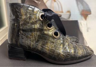 2 pares de Botines piel tacón medio mujer talla 36