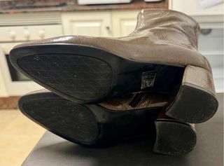 2 pares de Botines piel tacón medio mujer talla 36