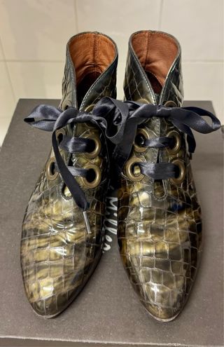 2 pares de Botines piel tacón medio mujer talla 36