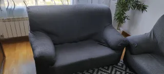 Fundas para sofá de tela gris
