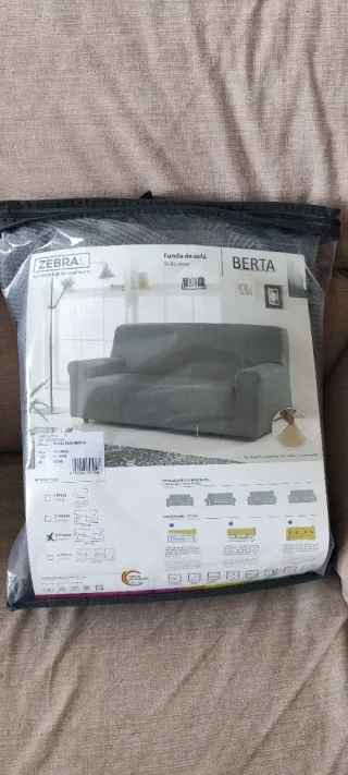 Fundas para sofá de tela gris