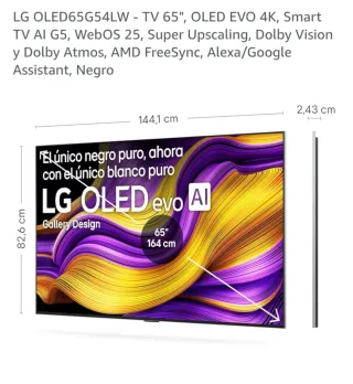 TV LG OLED 65G54 4K Smart TV