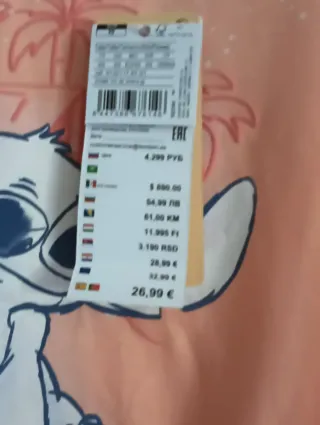 Pijama sin estrenar de Stitch