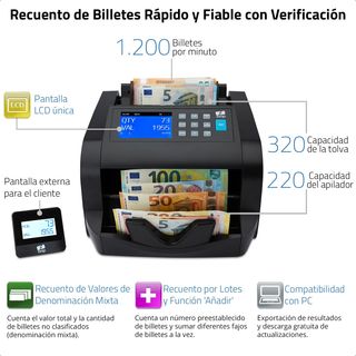 ZZAP NC20 Pro contador detector billetes falsos