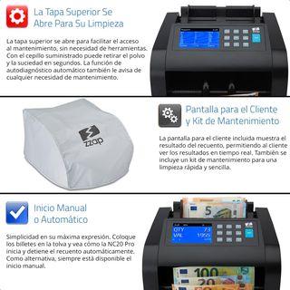 ZZAP NC20 Pro contador detector billetes falsos