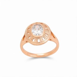 Conjunto Cobre Chapado Oro Rosa y Circonita