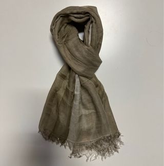 Sciarpa artigianale unisex beige e marrone