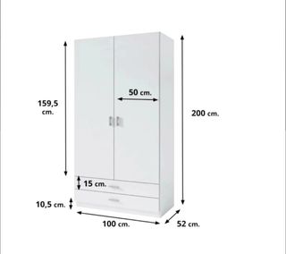 Armario modular madera color beige/marrón