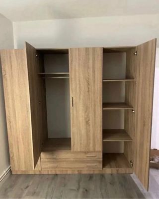 Armario modular madera color beige/marrón
