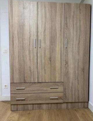 Armario modular madera color beige/marrón