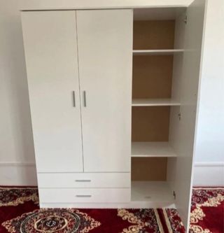 Armario modular madera color beige/marrón