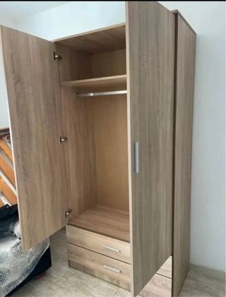 Armario modular madera color beige/marrón