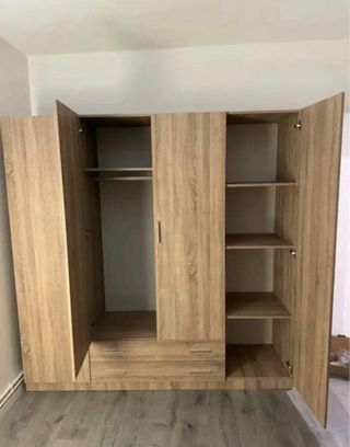 Armario modular madera color beige/marrón