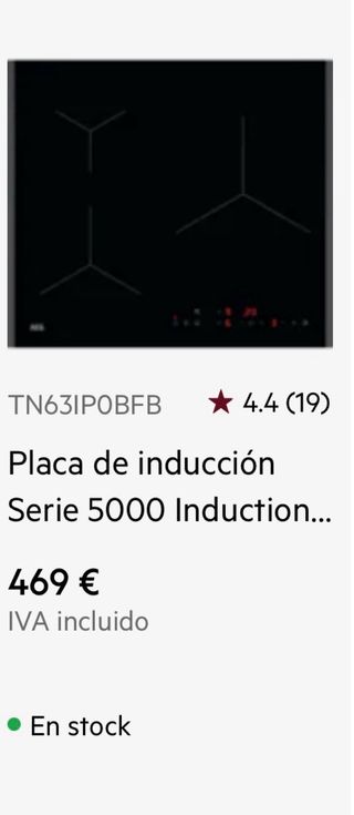 Placa de inducción AEG Serie 5000