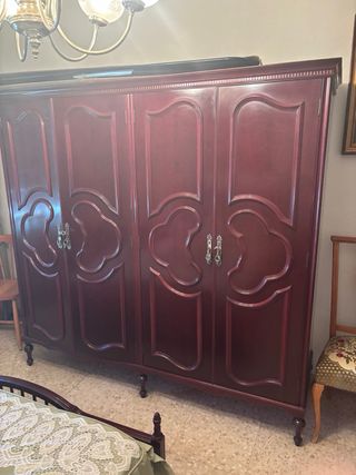 Dormitorio completo madera oscura