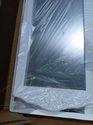 SONGMICS JBC61W - Espejo Joyero, Armario con LED, Organizador de Joyerías, Blanco