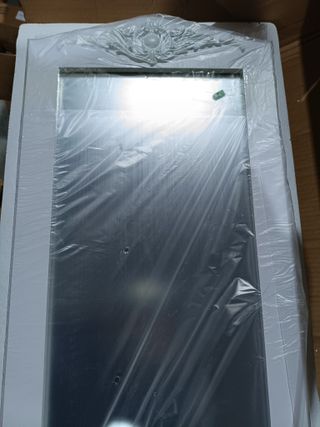 SONGMICS JBC61W - Espejo Joyero, Armario con LED, Organizador de Joyerías, Blanco