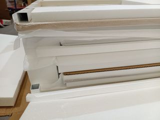 SONGMICS Armario de Almacenamiento, Aparador de Metal, Doble Puerta Magnética, Estante Ajustable, Marco de Acero, 40 x 80 x 76 cm, Beige Natural y Blanco LSC102W57