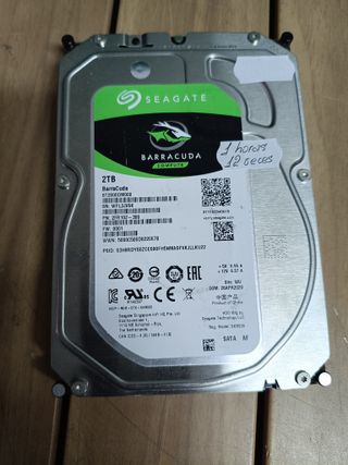 Seagate BarraCuda 2TB, Disco Duro Interno, HDD, 3.5 Pulgadas, SATA 6 GB/s, 7200 RPM, cache de 256 MB para computador de sobremesa y PC