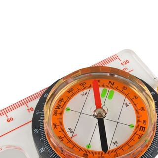 Brújula cartográfica trekking orientación y mapa