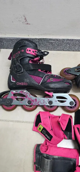 Patines en línea Oxelo niña + protecciones