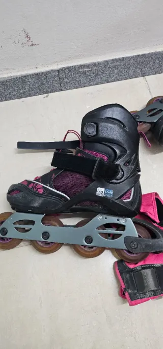 Patines en línea Oxelo niña + protecciones