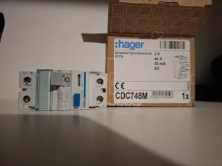Interruptor Diferencial Hager 2P 40A 30mA