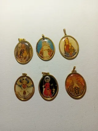 Lote 6 Medallas Vírgenes Religiosas