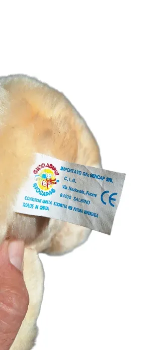 Peluche coniglio con cappello di paglia