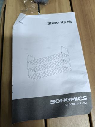 SONGMICS Zapatero de 3 Niveles, Zapatero de Metal, Organizador de Zapatos, para 12-15 Pares de Zapatos, Apilable, Pasillo, 30 x 92 x 55 cm, Gris LSA303G01