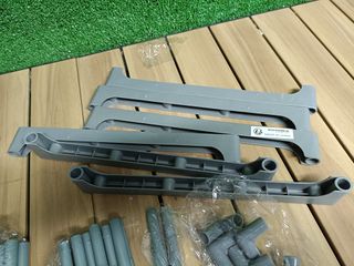 SONGMICS Zapatero de 3 Niveles, Zapatero de Metal, Organizador de Zapatos, para 12-15 Pares de Zapatos, Apilable, Pasillo, 30 x 92 x 55 cm, Gris LSA303G01