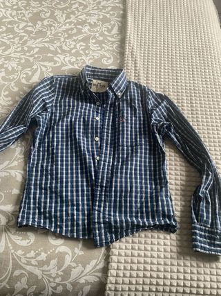 Camisa Hollister Cuadros Azul Talla S