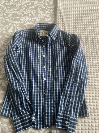 Camisa Hollister Cuadros Azul Talla S