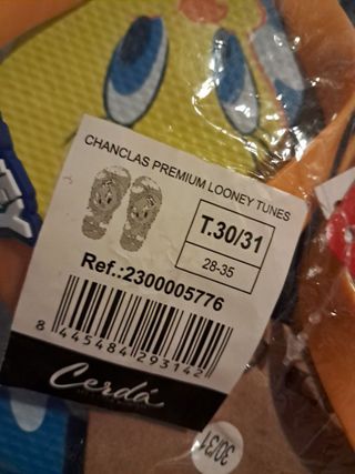 Chanclas Looney Tunes Piolín Talla 30/31