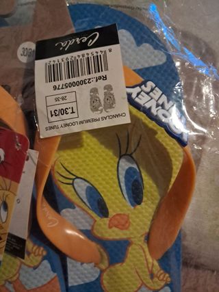 Chanclas Looney Tunes Piolín Talla 30/31