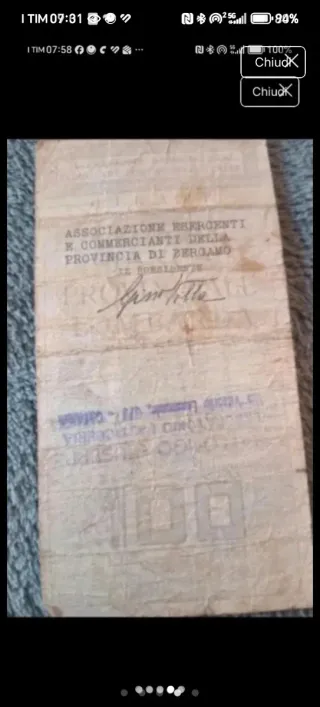 Miniassegno Banca Provinciale Lombarda 1977