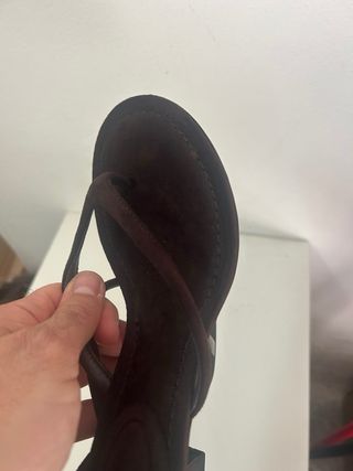 Sandali infradito donna marroni tg 38 nuovo