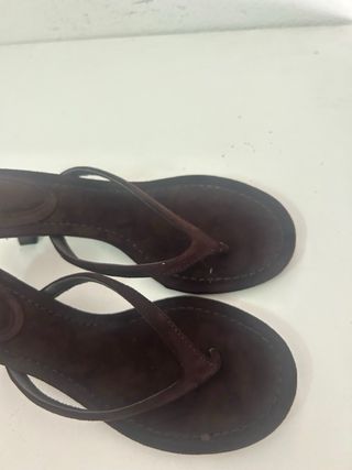 Sandali infradito donna marroni tg 38 nuovo