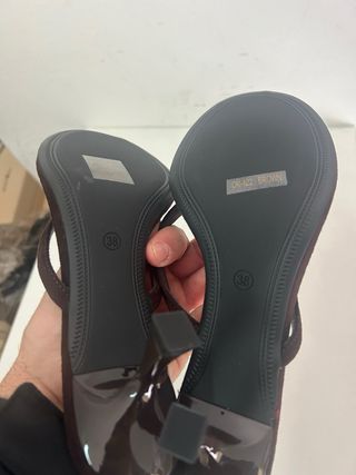 Sandali infradito donna marroni tg 38 nuovo