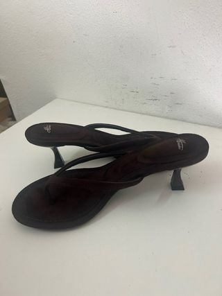 Sandali infradito donna marroni tg 38 nuovo